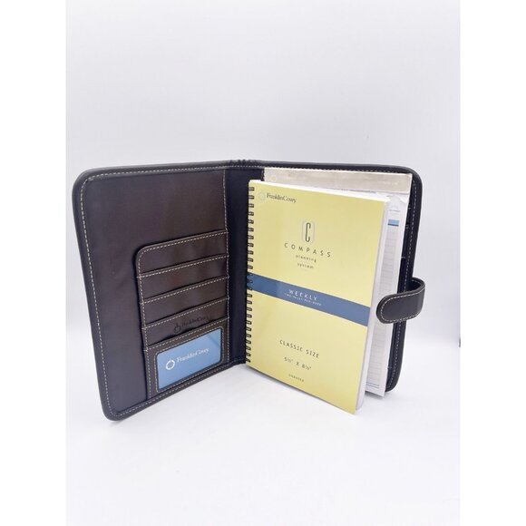 FranklinCovey Classic Leather Planner Binder Compass System 7-Ring Organizer - Picture 10 of 10